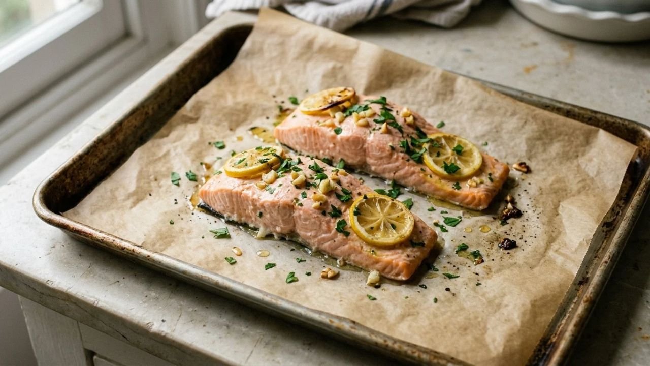 Easy Oven Baked Salmon Recipe with Lemon and Garlic